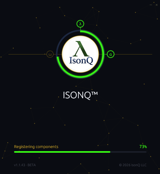 ISONQ installer registering components at 73 percent
